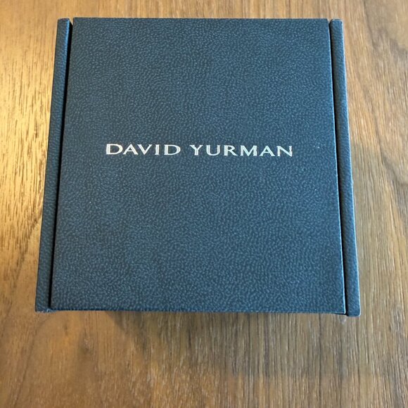 DAVID YURMAN DIAMOND STERLING SILVER & 14K GOLD CHATELAINE STUD EARRINGS - Picture 8 of 9